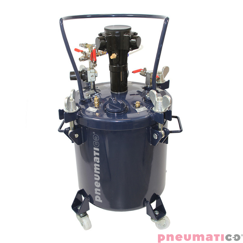 Zbiornik ciśnieniowy do natrysku 20L z mieszadłem Pneumatico Tank MP20-1-1E-20 + pistolet lakierniczy EXPERT HP 2,0 mm + wąż