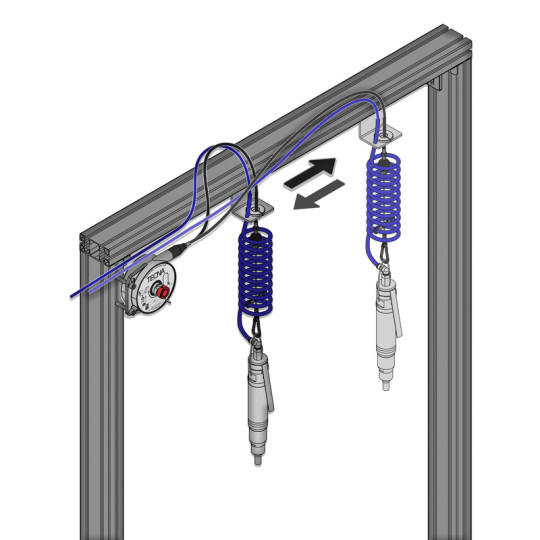 Balanser z linką w pancerzu B313/G1,5 TECNA 2-3kg 1600mm/1500mm Balanser z linką w pancerzu B313/G1,5 TECNA 2-3kg 1600mm/1500mm