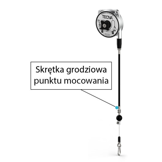 Balanser z linką w pancerzu B313/G1,5 TECNA 2-3kg 1600mm/1500mm Balanser z linką w pancerzu B313/G1,5 TECNA 2-3kg 1600mm/1500mm