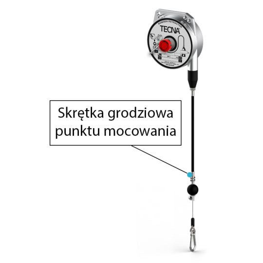 Balanser z linką w pancerzu B323G0,5 TECNA 6-8kg 2000mm500mm