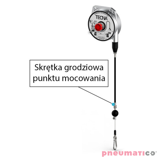 Balanser z linką w pancerzu B323/G1 TECNA 6-8kg 2000mm/1000mm