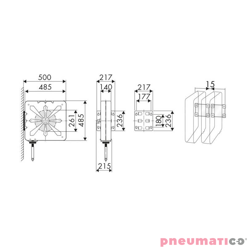 Zwijadło pneumatyczne RAASM 9450.505 18x9,5mm 10m Zwijadło pneumatyczne RAASM 9450.505 18x9,5mm 10m