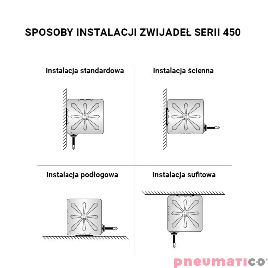 Zwijadło pneumatyczne RAASM 9450.506 18x9,5mm 15m Zwijadło pneumatyczne RAASM 9450.506 18x9,5mm 15m