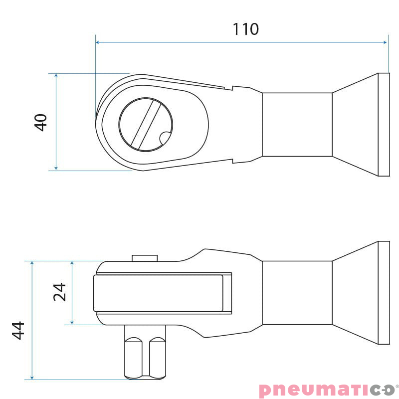 Klucz zapadkowy SP-AIR SP-7131 1/2 122 Nm