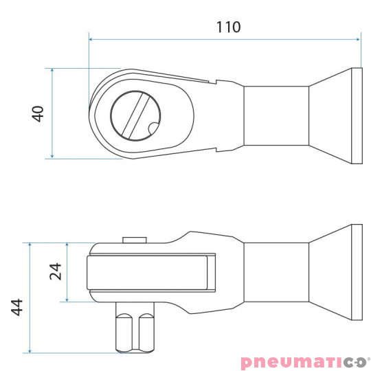 Klucz zapadkowy SP-AIR SP-7131 1/2 122 Nm