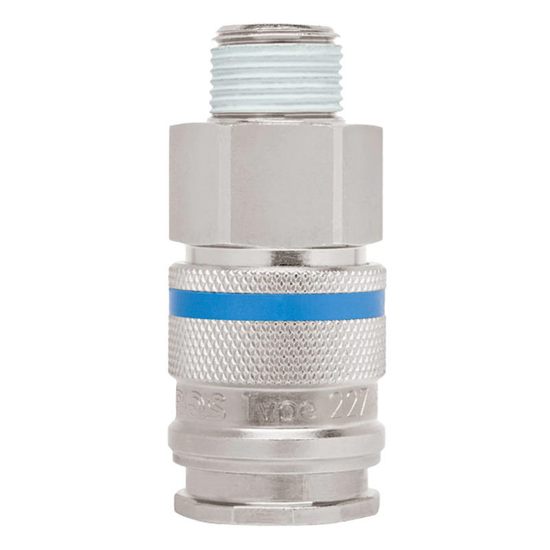 Szybkozłącze żeńskie przemysłowe z tuleją do węża typ 227 KA DN10 13 mm RQS 227KATF13MPN Szybkozłącze żeńskie przemysłowe z tuleją do węża typ 227 KA DN10 13 mm RQS 227KATF13MPN