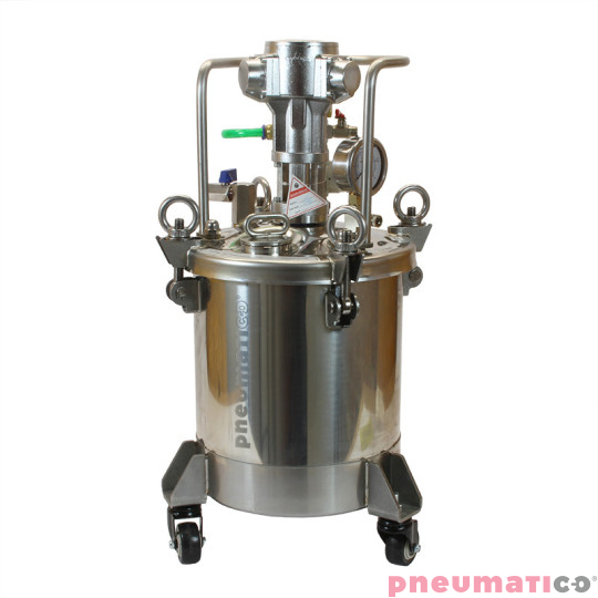 Zbiornik ciśnieniowy do natrysku nierdzewny 10L z mieszadłem Pneumatico Tank MP10SS + wąż podw&oacute;jny