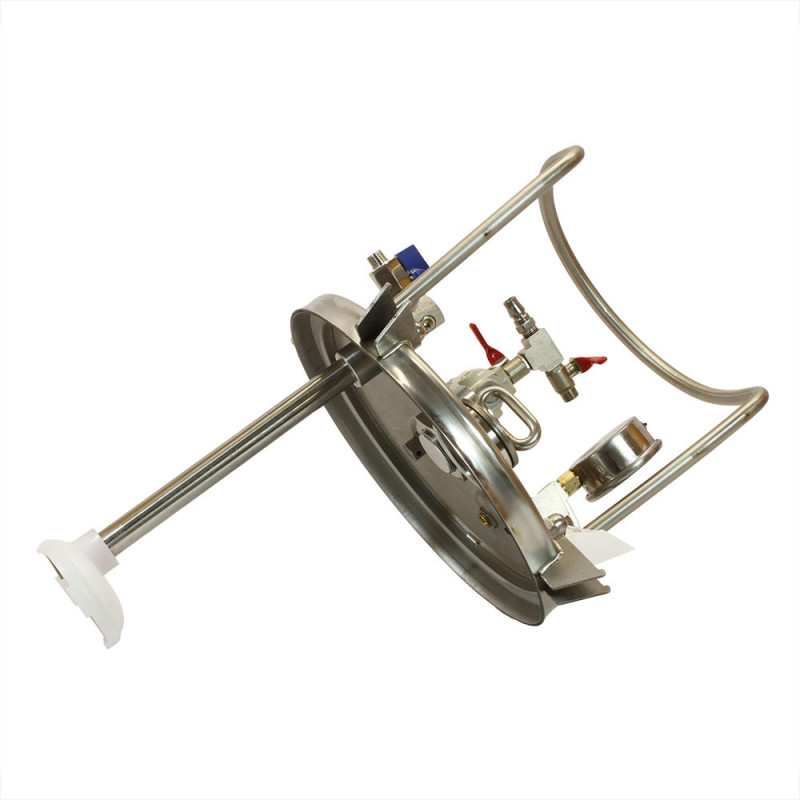 Zbiornik ciśnieniowy do malowania nierdzewny 10L bez mieszadła ZB10SS Pneumatico Tank z pistoletem lakierniczym + wężem