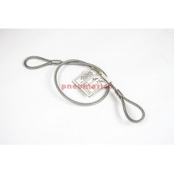 Linka stalowa z pętelkami oc. PCV 4mm x 0,5m