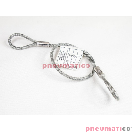 Linka stalowa z pętelkami oc. PCV 5mm x 0,5m Linka stalowa z pętelkami oc. PCV 5mm x 0,5m