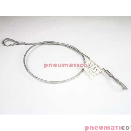 Linka stalowa z pętelkami oc. PCV 5mm x 1,0m