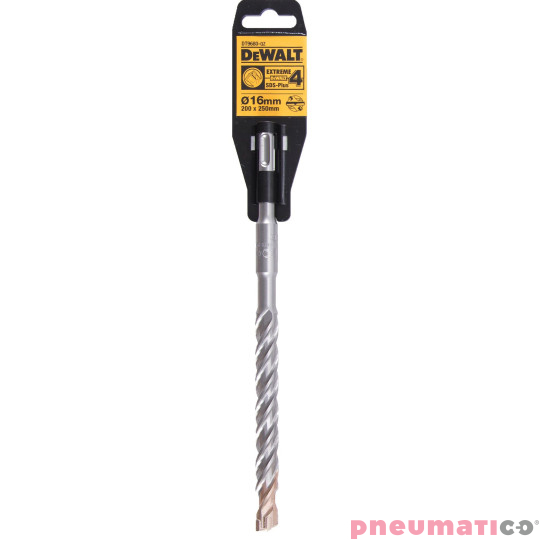 Wiertło udarowe 4-krawędziowe SDS-plus® 16x250/200 mm głowica węglik DeWalt DT9680-QZ Wiertło udarowe 4-krawędziowe SDS-plus® 16x250/200 mm głowica węglik DeWalt DT9680-QZ