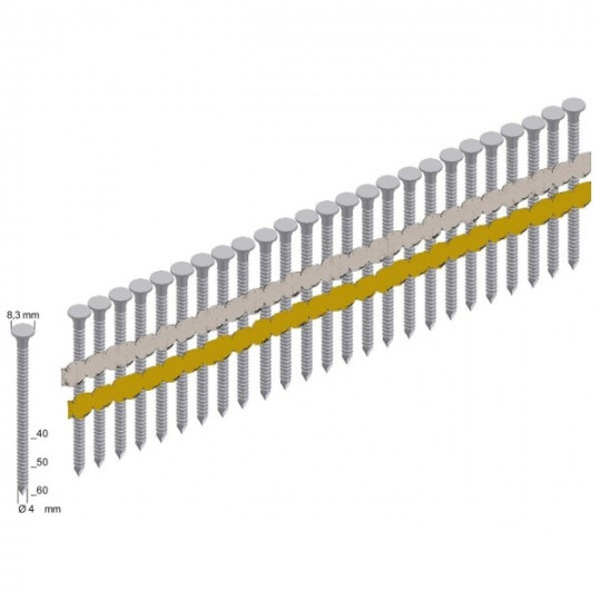 Gwoździe łączone plastikiem 21° anchor ciesielskie PREBENA ANK21-40/40NKRI-2.0 1op.- 2.000szt. Gwoździe łączone plastikiem 21° anchor ciesielskie PREBENA ANK21-40/40NKRI-2.0 1op.- 2.000szt.