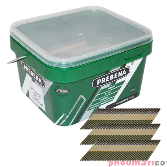 Gwoździe łączone papierem 34° PREBENA PR28/65BKRI-3.0 1op.- 3.000szt.