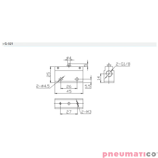 Zaw&oacute;r mechaniczny popychacz TEKMA G-321 3/2 1/8" NC
