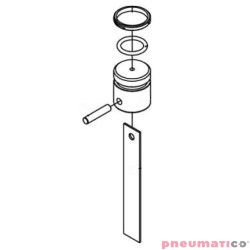 Wbijak z tłokiem do zszywacza pneumatycznego tapicerskiego 1GP-A16 Prebena 12605501