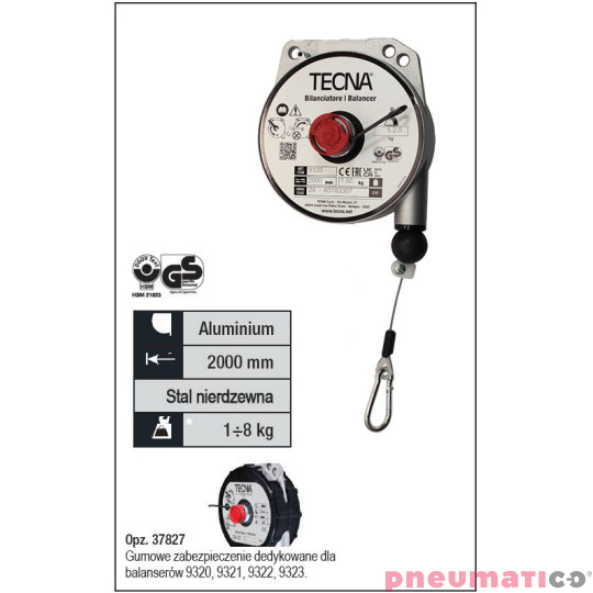 Balanser linkowy 9320 TECNA 1-2,5kg 2000mm