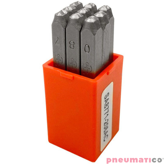 Komplet znacznik&oacute;w cyfrowych 3mm do znakowarki pneumatycznej i znakowania ręcznego SA8771-206AC