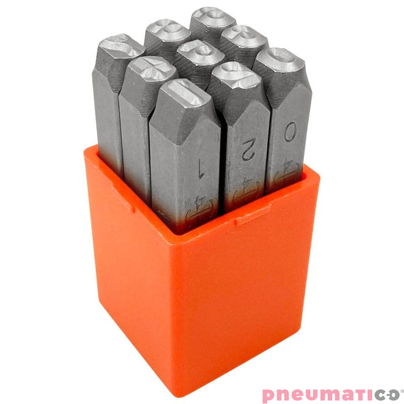 Komplet znacznik&oacute;w cyfrowych 6mm do znakowarki pneumatycznej i znakowania ręcznego SA8771-210AC