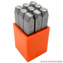 Komplet znacznik&oacute;w cyfrowych 6mm do znakowarki pneumatycznej i znakowania ręcznego SA8771-210AC