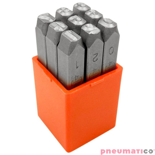 Komplet znacznik&oacute;w cyfrowych 6mm do znakowarki pneumatycznej i znakowania ręcznego SA8771-210AC