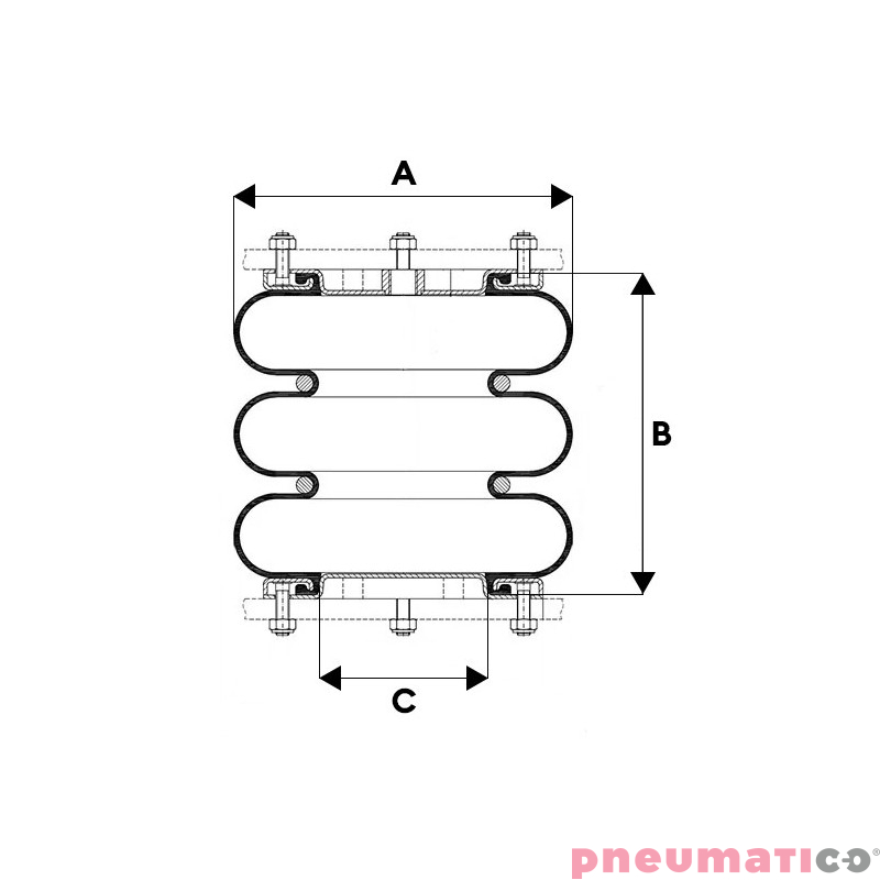 Guma do siłownika mieszkowego serii Dunlop 10'x3-2 10x3-2GUMA Guma do siłownika mieszkowego serii Dunlop 10'x3-2 10x3-2GUMA