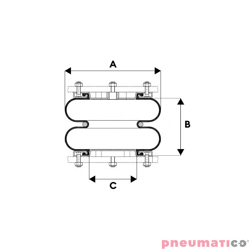 Guma do siłownika mieszkowego serii Dunlop 12'x2 12x2GUMA Guma do siłownika mieszkowego serii Dunlop 12'x2 12x2GUMA