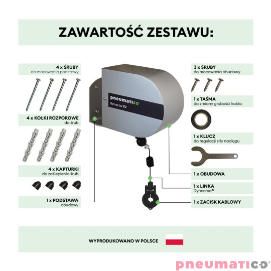 Retractor EV3 Pneumatico 6-8kg ⌀28,5-30 mm Retractor EV3 Pneumatico 6-8kg ⌀28,5-30 mm