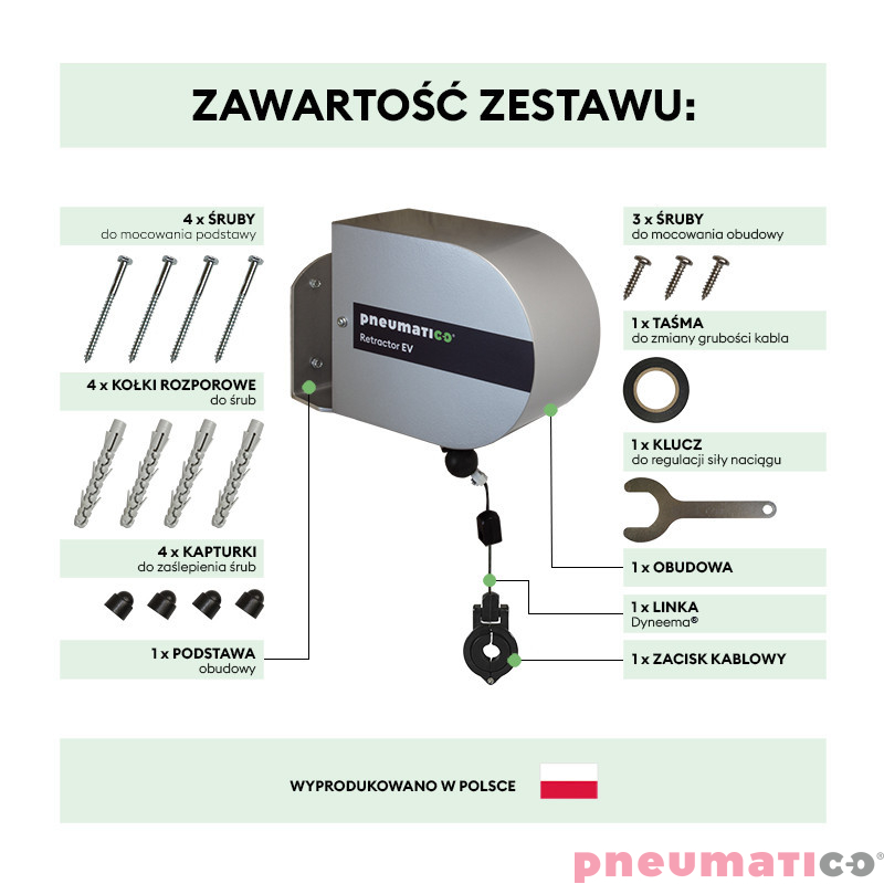 Retractor EV2 Pneumatico 4-6kg ⌀30,5-32 mm Retractor EV2 Pneumatico 4-6kg ⌀30,5-32 mm