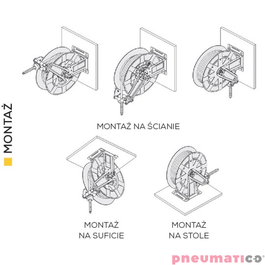 Zwijadło wysokociśnieniowe do smaru i oleju 6mm G1/4"M ZECA 8462 12m