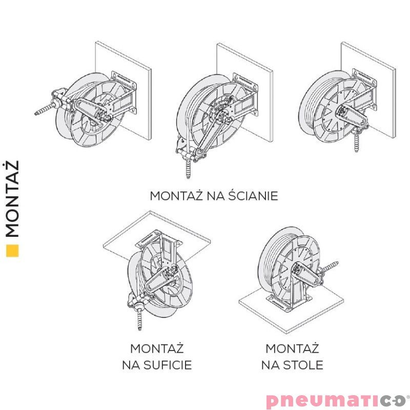 Zwijadło wysokociśnieniowe do smaru i oleju 6mm G1/4"M ZECA 8463 18m