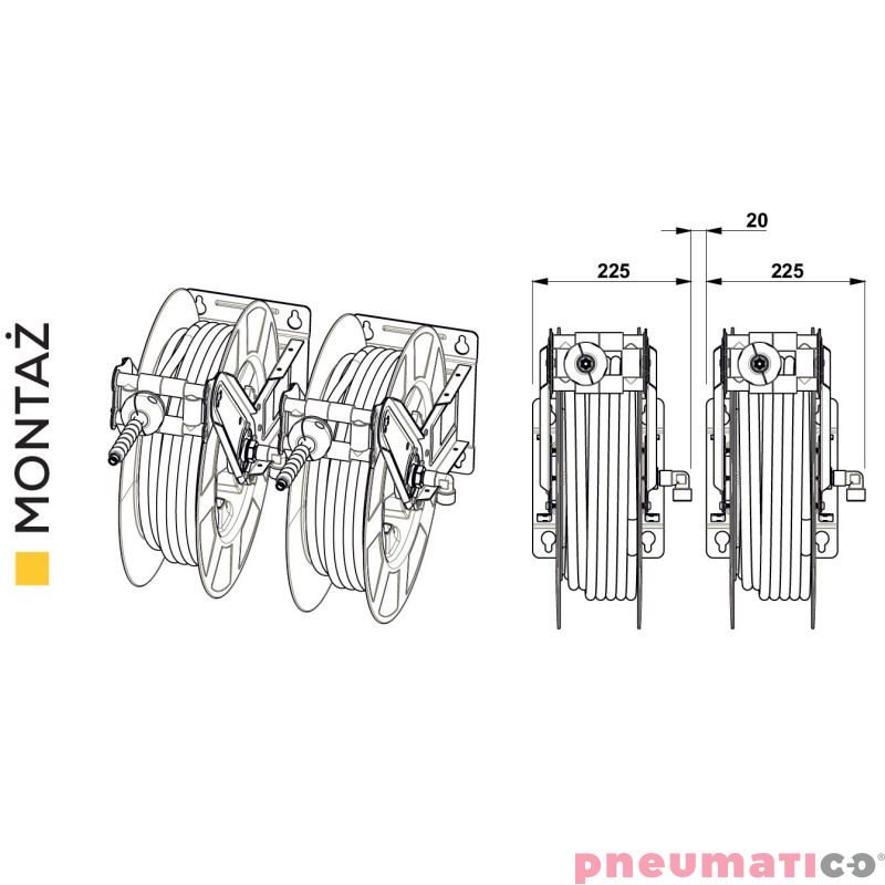 Zwijadło do oleju napędowego 26x19mm G3/4"F ZECA 8415 8m