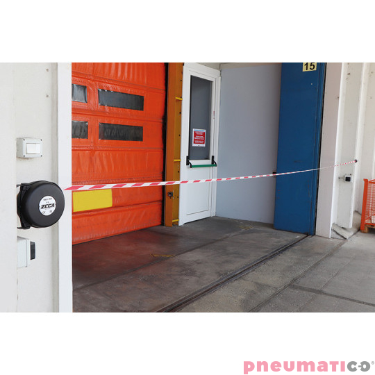 Zwijadło taśmy bezpieczeństwa biało-czerwonej ZECA 9801RW 8m