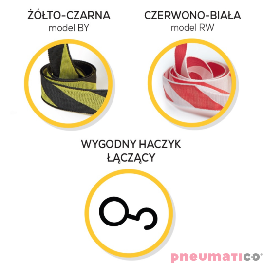 Zwijadło taśmy bezpieczeństwa biało-czerwonej ZECA 9801RW 8m