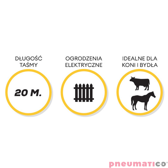 Zwijadło typu pastuch do elektrycznych ogrodzeń dla zwierząt hodowlanych ZECA 4801COW 20m