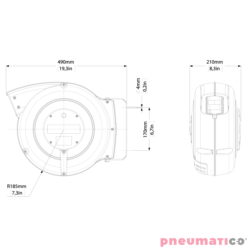 Zwijadło pneumatyczne ZECA 805/8 12x8mm 16m