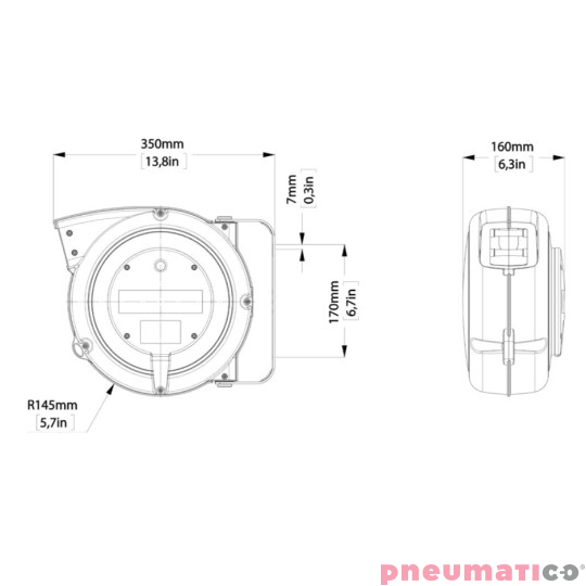 Profesjonalne zwijadło elektryczne 3x2,5mm&sup2; ZECA 4325-1 10m wtyczka + 1 gniazdo