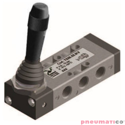 Zaw&oacute;r ręczny - dźwignia boczna dwupozycyjna 5/2 PNEUMAX