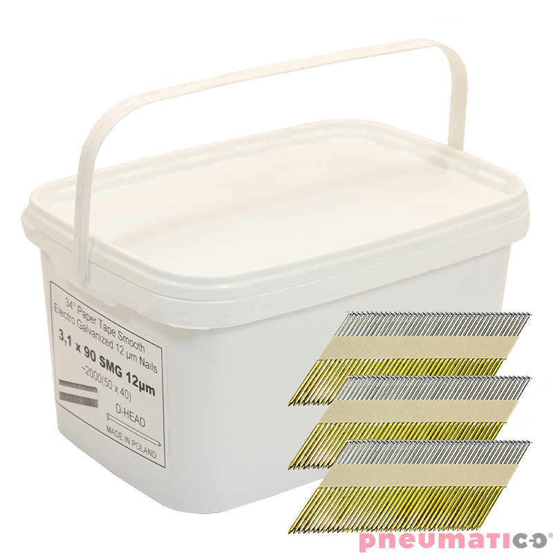 Gwoździe łączone papierem Pneumatico 3.1/90 NK 1op.- 2.000szt.