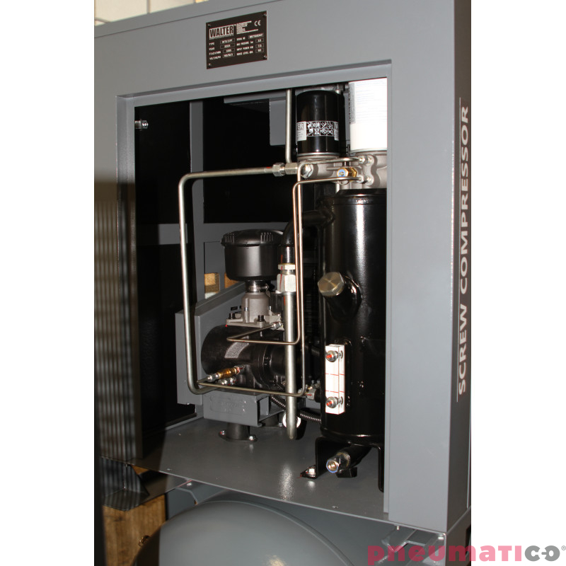 Kompresor śrubowy Walter na zbiorniku 500L z osuszaczem i dwoma filtrami (1 i 0,01 mikrona) 11/500 P COMBO