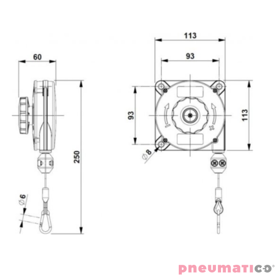 Balanser linkowy, sprężynowy 9082600632 Flowmatik BL632 2-3kg 1600mm Balanser linkowy, sprężynowy 9082600632 Flowmatik BL632 2-3kg 1600mm