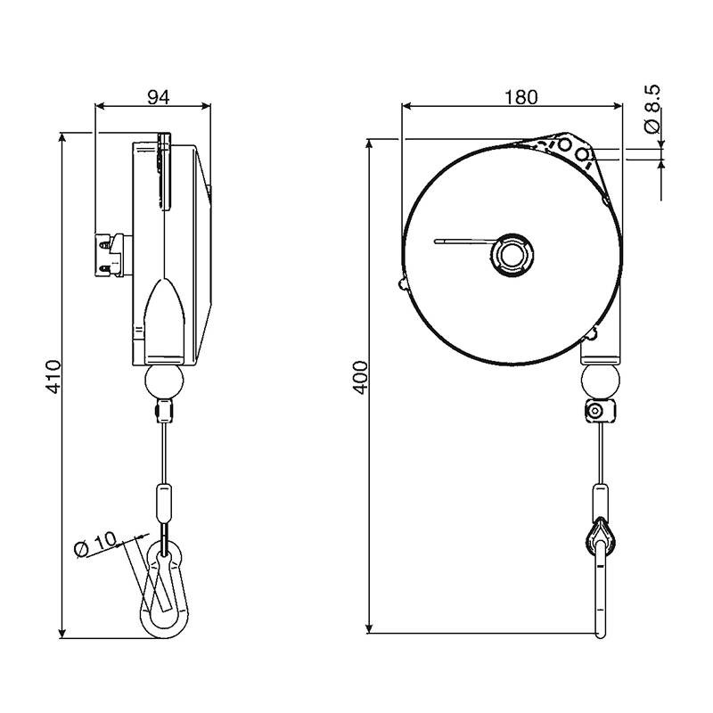 Balanser linkowy 9338 TECNA 6-8kg 4500mm Balanser linkowy 9338 TECNA 6-8kg 4500mm