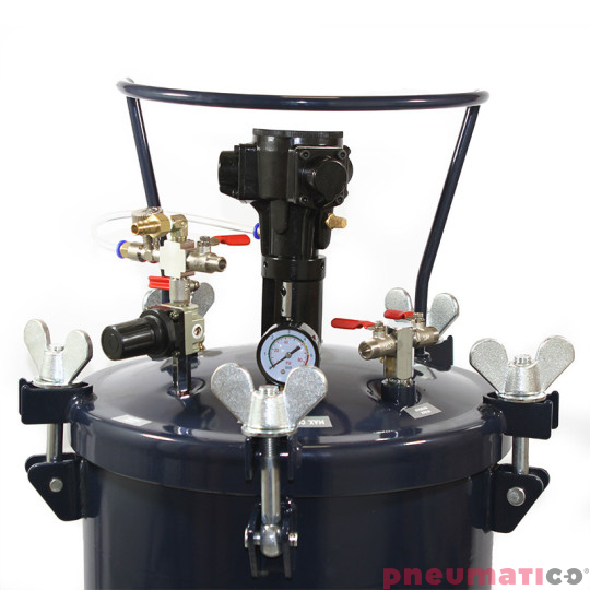 Zbiornik ciśnieniowy do natrysku 40L z mieszadłem Pneumatico Tank MP40-1-1E-11 + pistolet lakierniczy EXPERT HP 1,1 mm + wąż