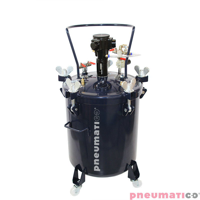 Zbiornik ciśnieniowy do natrysku 40L z mieszadłem Pneumatico Tank MP40-1-1E-11 + pistolet lakierniczy EXPERT HP 1,1 mm + wąż