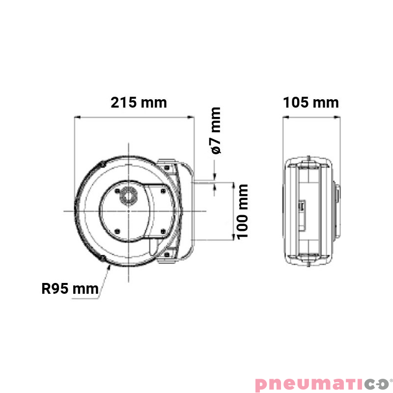 Uchwyt Pneumatico / Wallbox retractor 1,5-3,0kg EVP153L30 Uchwyt Pneumatico / Wallbox retractor 1,5-3,0kg EVP153L30