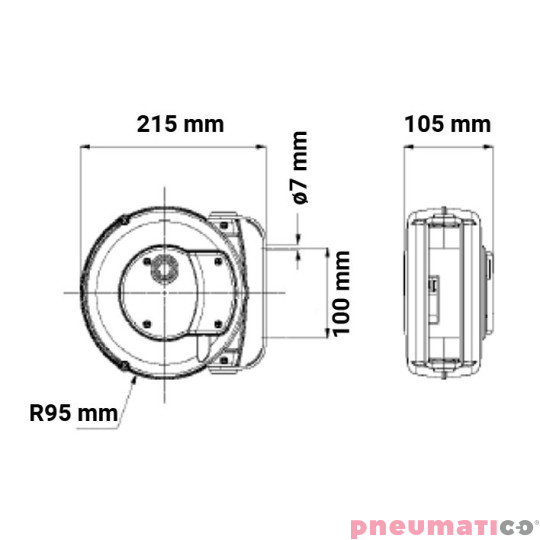 Uchwyt Pneumatico / Wallbox retractor 1,5-3,0kg EVP153L30 Uchwyt Pneumatico / Wallbox retractor 1,5-3,0kg EVP153L30