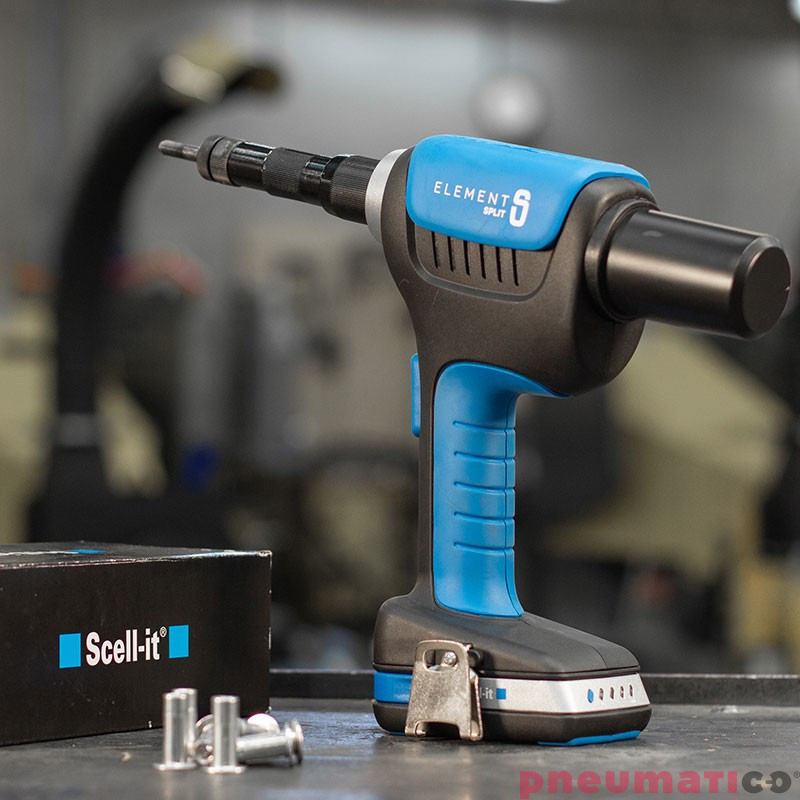 Nitownica akumulatorowa do nitonakrętek rozkładanych Scell-it E-SP-2XBAT M5-M8 (2 baterie) Nitownica akumulatorowa do nitonakrętek rozkładanych Scell-it E-SP-2XBAT M5-M8 (2 baterie)