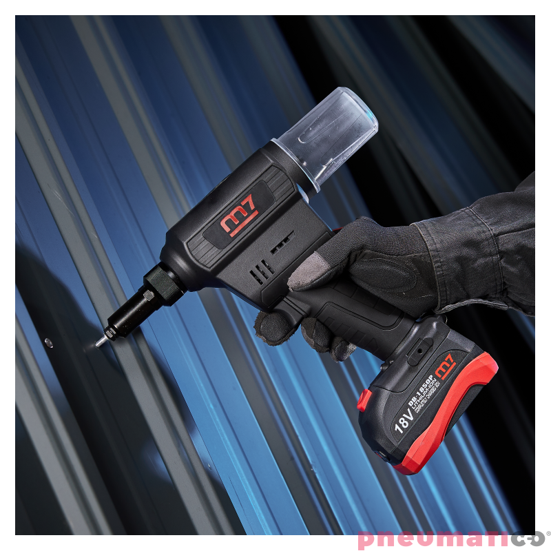 Nitownica akumulatorowa M7 2x5Ah 18V DR-102A &oslash;2,4-6,4