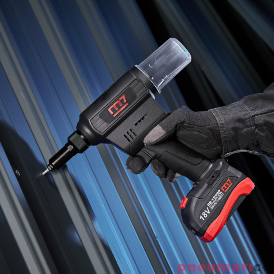 Nitownica akumulatorowa M7 2x5Ah 18V DR-102A &oslash;2,4-6,4