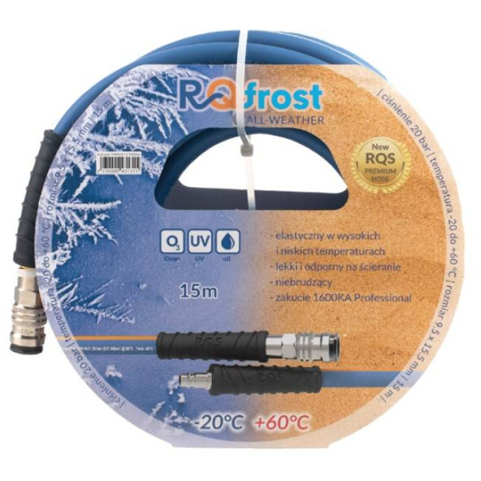 Wąż prosty hybrydowy RQfrost PVR09/005/1600KA 9,5x15,5mm 5m z szybkozłączem Wąż prosty hybrydowy RQfrost PVR09/005/1600KA 9,5x15,5mm 5m z szybkozłączem